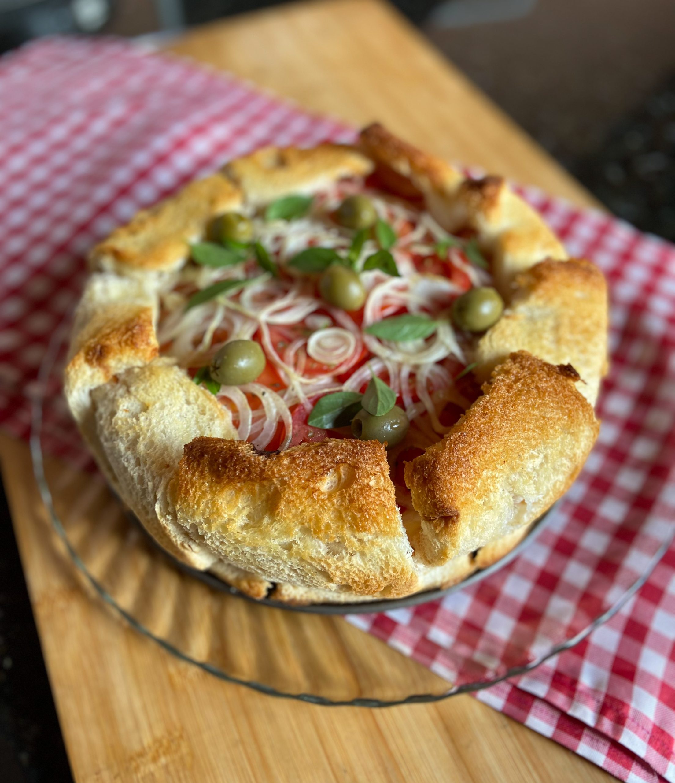 Torta pizza de pão de forma