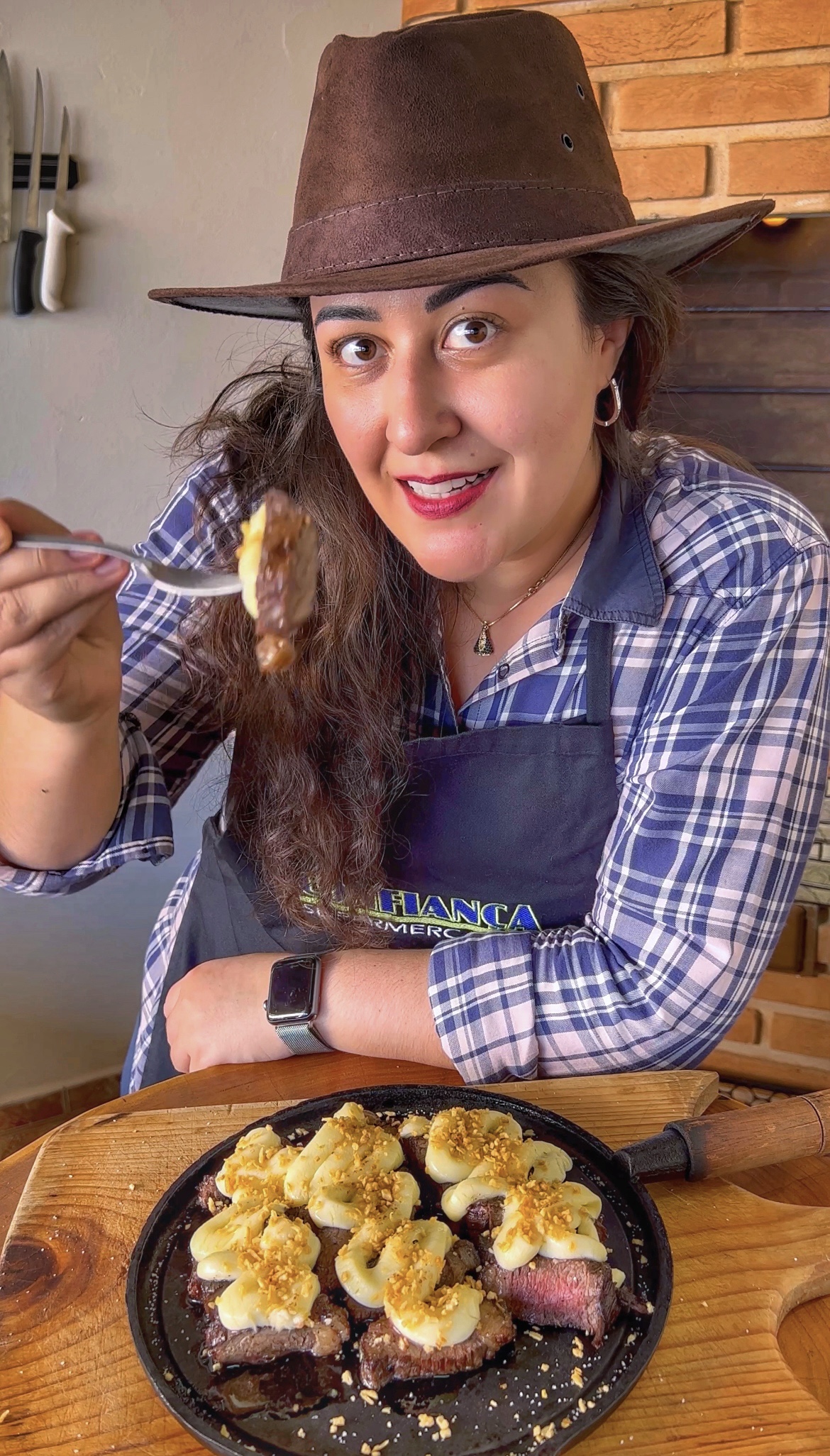 Picanha com Catupiry e Alho Frito
