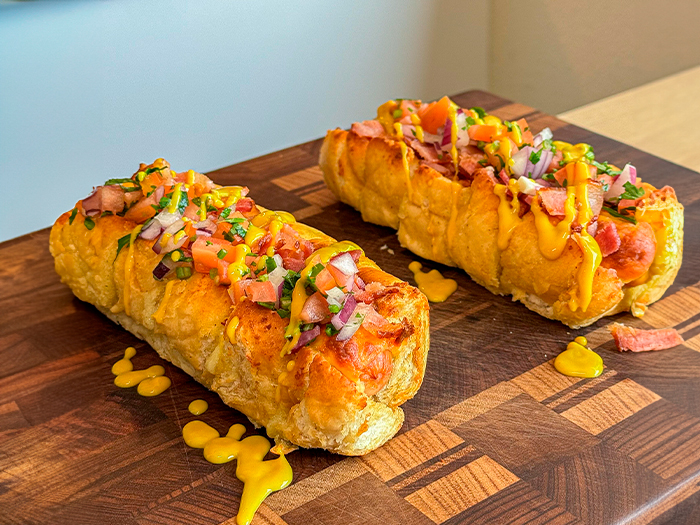 HOT DOG NO PÃO DE ALHO