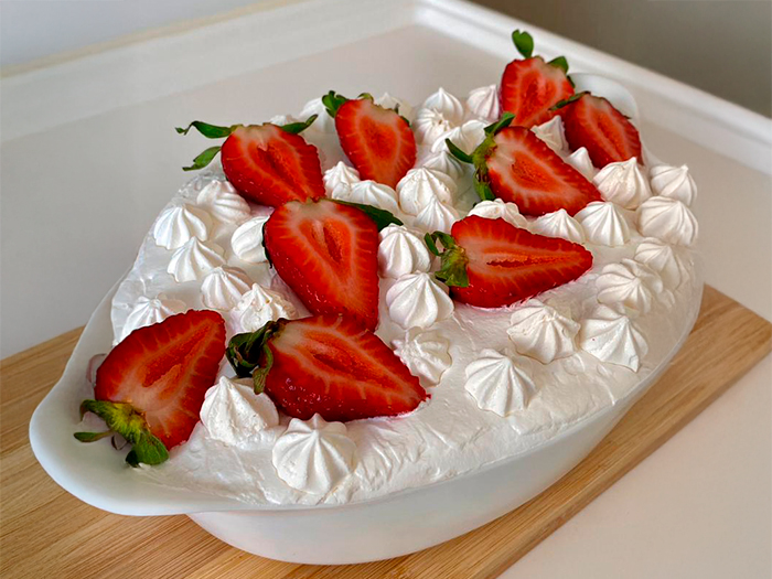 merengue de morango