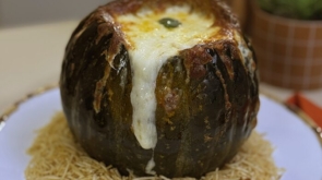 Abóbora Cabotiá Recheada com Fraldinha