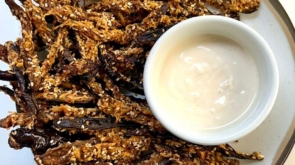 Palitinhos de Berinjela com Crosta de Parmesão