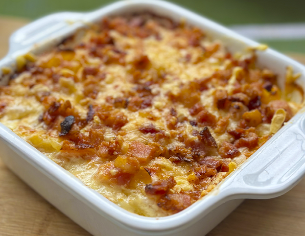 Gratin de Mandioquinha com Bacon