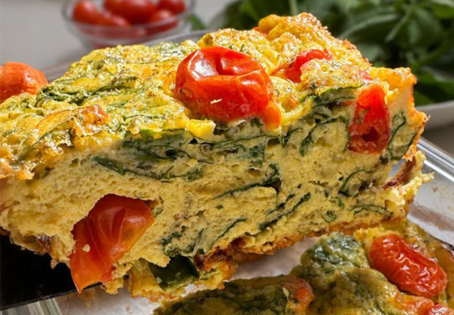 Omelete Funcional de Forno com Espinafre