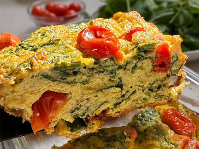 Omelete Funcional de Forno com Espinafre
